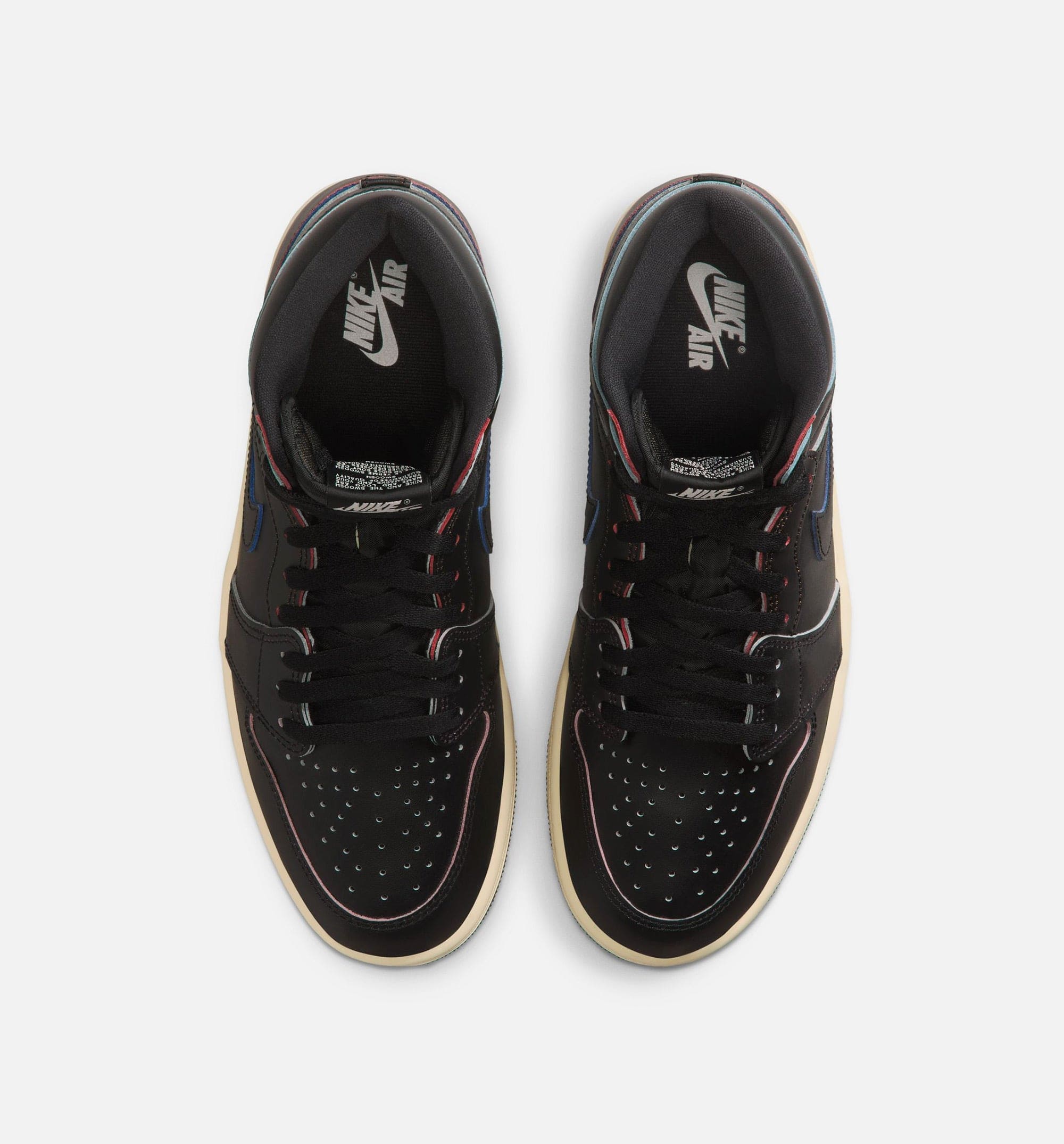 Air Jordan 1 Retro High OG Black and Muslin Mens Lifestyle Shoe - Black/Black/Muslin